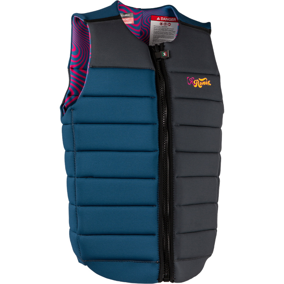 2026 Ronix Mens Purple Haze Impact Vest R25V-IMP-PUR - Psychedelic Blue / Grey